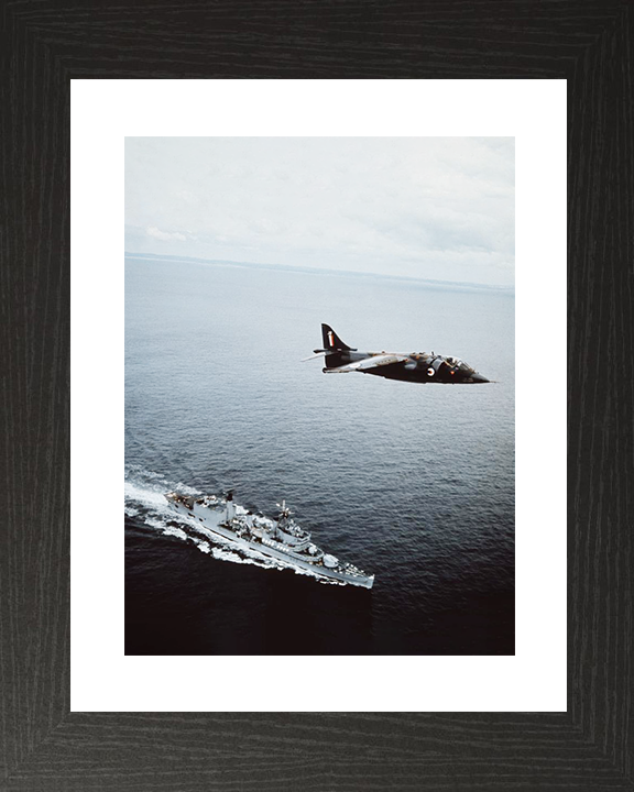 HMS Blake (C99) Royal Navy Tiger Class Light Cruiser From the Air Photo Print Wall Art Decor Posters, Prints, & Visual Artwork Hampshire Prints 10 x 8 Black Frame Yes