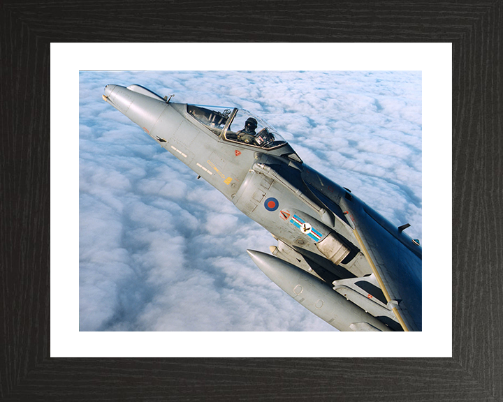 RAF Harrier GR7 Jet Cockpit Closeup Photo Print - Royal Air Force Aircraft Posters, Prints, & Visual Artwork Hampshire Prints 10 x 8 Black Frame Yes