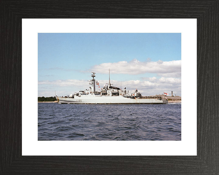 HMS Avenger (F185) Royal Navy Type 21 Frigate Port Beam View Photo Print Wall Art Decor Posters, Prints, & Visual Artwork Hampshire Prints 10 x 8 Black Frame Yes