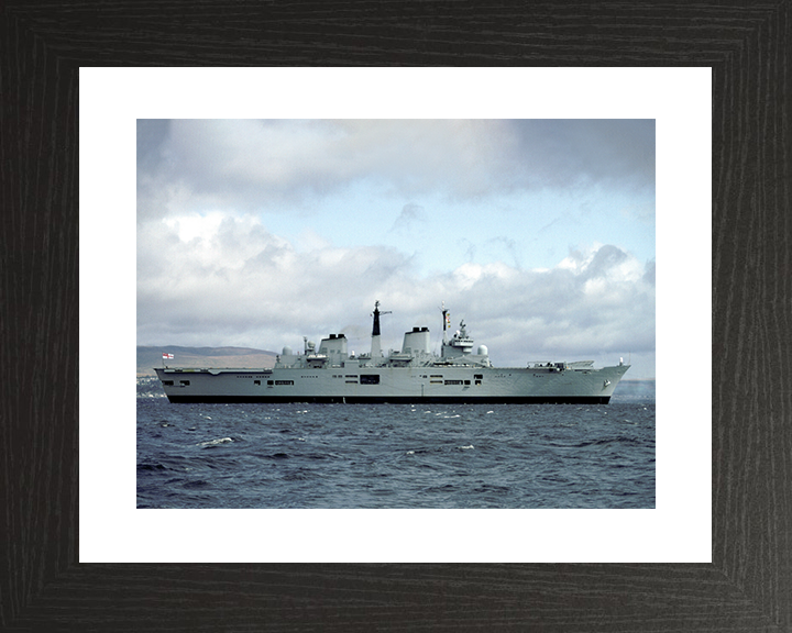 HMS Ark Royal (R07) Royal Navy Invincible Class Aircraft Carrier Starboard Beam View Photo Print Wall Art Decor Posters, Prints, & Visual Artwork Hampshire Prints 10 x 8 Black Frame Yes