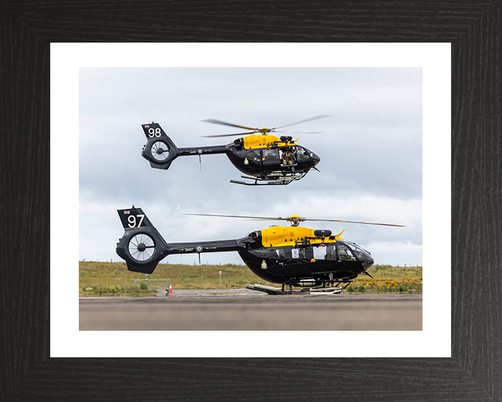 RAF Jupiter Helicopters at RAF Valley Photo Print - Royal Air Force Aircraft Posters, Prints, & Visual Artwork Hampshire Prints 10 x 8 Black Frame Yes