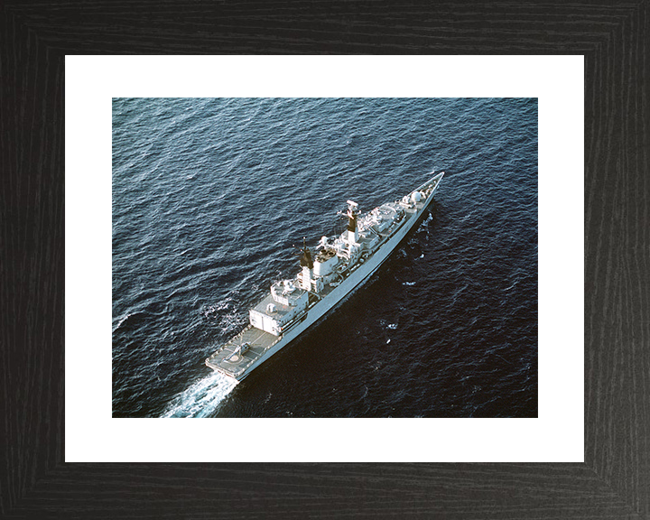 HMS Cumberland (F85) Royal Navy Type 22 Frigate At Sea 1991 Photo Print Wall Art Decor Posters, Prints, & Visual Artwork Hampshire Prints 10 x 8 Black Frame Yes