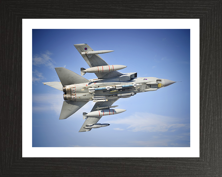 RAF Tornado GR4 in Flying Photo Print - Royal Air Force Aircraft Hampshire Prints 10 x 8 Black Frame Yes