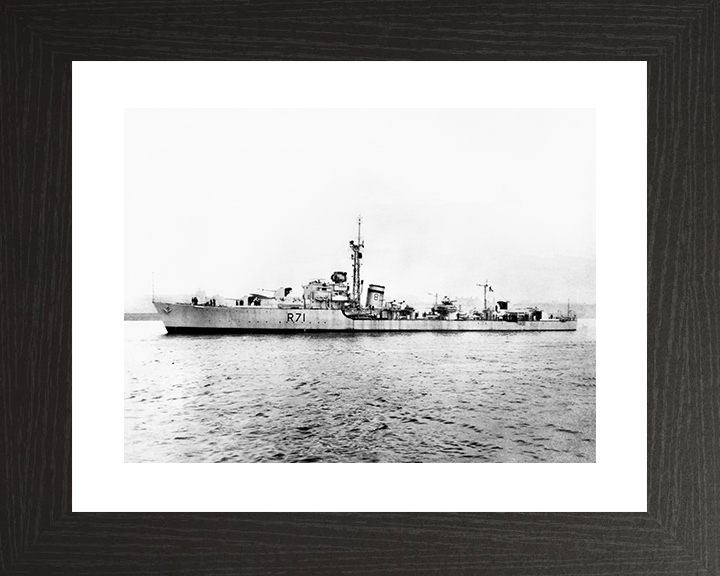 HMS Constance (R71) Royal Navy C Class Destroyer Port Beam View Photo Print Wall Art Decor Posters, Prints, & Visual Artwork Hampshire Prints 10 x 8 Black Frame Yes