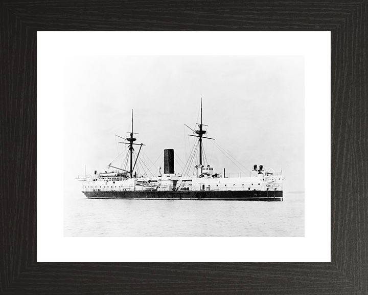 HMS Edinburgh (1882) Royal Navy Colossus Class Battleship Starboard Side Photo Print Wall Art Decor Posters, Prints, & Visual Artwork Hampshire Prints 10 x 8 Black Frame Yes