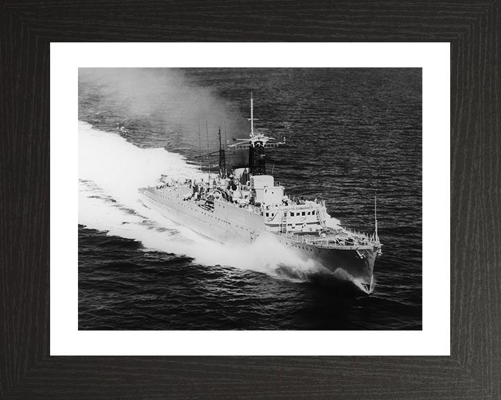 HMS Rapid (F138) Photo Print - At Sea 1971 - Royal Navy Type 15 Frigate Hampshire Prints 10 x 8 Black Frame Yes