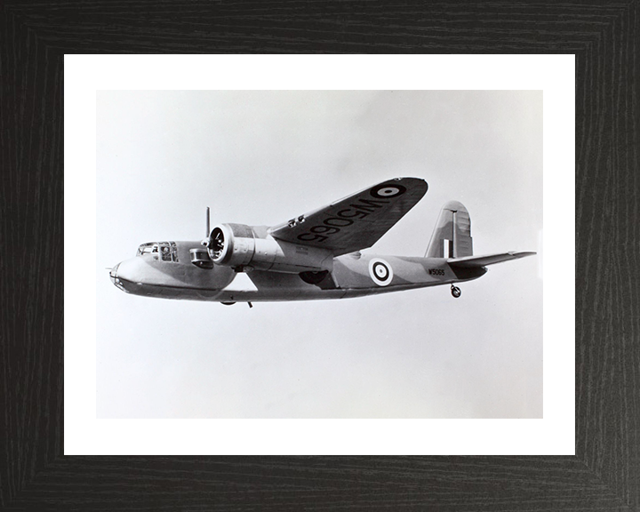 RAF Blackburn Botha B.26 in Flight Photo Print - Royal Air Force Aircraft Posters, Prints, & Visual Artwork Hampshire Prints 10 x 8 Black Frame Yes