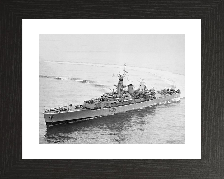 HMS Arethusa (F38) Royal Navy Leander Class Frigate Hard Turn Photo Print Wall Art Decor Posters, Prints, & Visual Artwork Hampshire Prints 10 x 8 Black Frame Yes