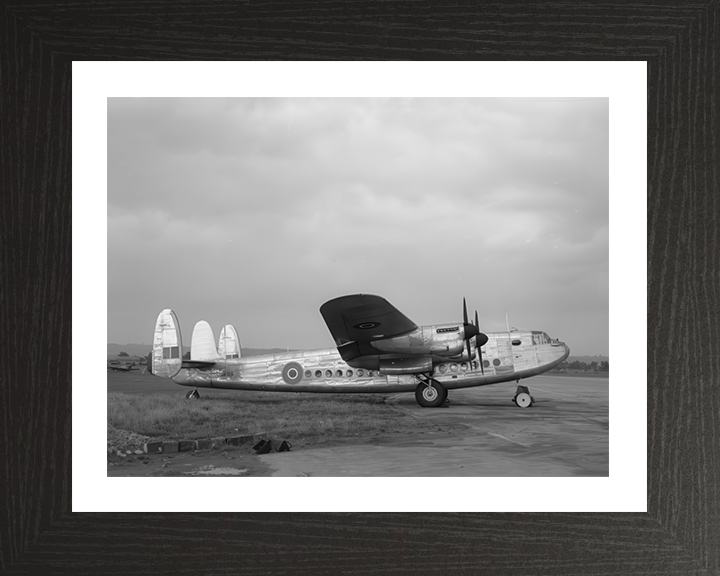 RAF Avro York C Mark I Photo Print - Royal Air Force Aircraft Hampshire Prints 10 x 8 Black Frame Yes