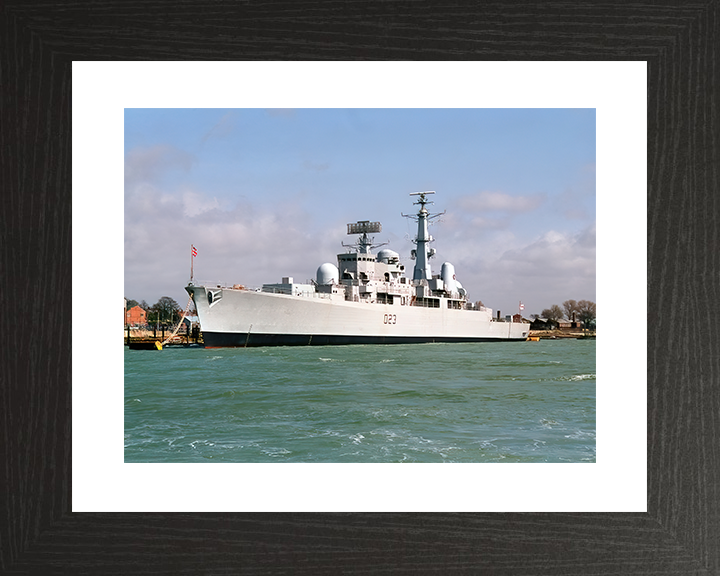 HMS Bristol (D23) Royal Navy Type 82 Destroyer At Whale Island Photo Print Wall Art Decor Posters, Prints, & Visual Artwork Hampshire Prints 10 x 8 Black Frame Yes