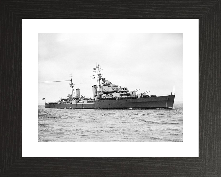 HMS Argonaut (61) Royal Navy Dido Class Light Cruiser Paying Off Warship Photo Print Wall Art Decor Posters, Prints, & Visual Artwork Hampshire Prints 10 x 8 Black Frame Yes