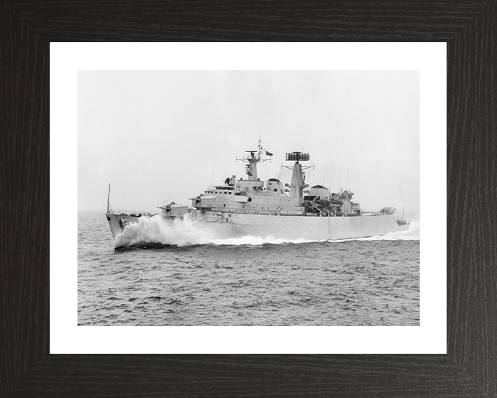 HMS Devonshire (D02) Photo Print - During Trials 1962 - Royal Navy County Class Destroyer Posters, Prints, & Visual Artwork Hampshire Prints 10 x 8 Black Frame Yes