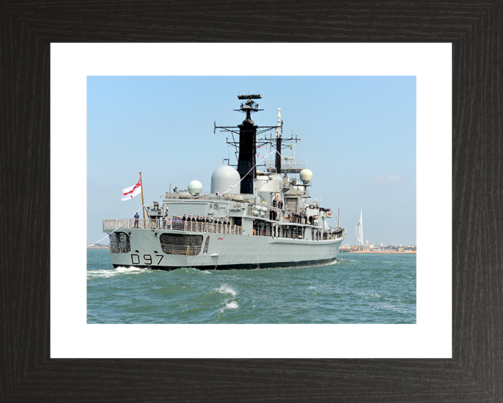 HMS Edinburgh (D97) Royal Navy Type 42 Destroyer Paying Off Photo Print Wall Art Decor Posters, Prints, & Visual Artwork Hampshire Prints 10 x 8 Black Frame Yes