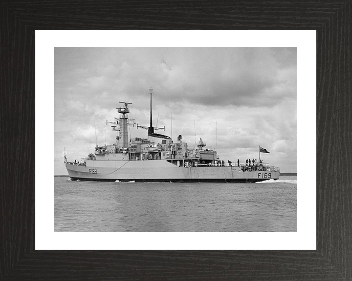 HMS Amazon (F169) Photo Print - During Trials 1973 - Royal Navy Type 21 Frigate Posters, Prints, & Visual Artwork Hampshire Prints 10 x 8 Black Frame Yes