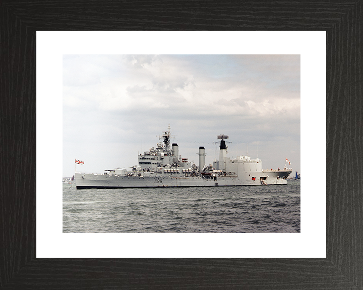 HMS Blake (C99) Royal Navy Tiger Class Light Cruiser At Anchor Photo Print Wall Art Decor Posters, Prints, & Visual Artwork Hampshire Prints 10 x 8 Black Frame Yes