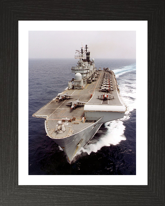 HMS Illustrious (R06) Photo Print - Atlantic Ocean 2000 - Royal Navy Invincible Class Aircraft Carrier