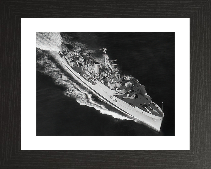 HMS Blackwood (F78) Royal Navy Blackwood Class Frigate From Above Photo Print Wall Art Decor Posters, Prints, & Visual Artwork Hampshire Prints 10 x 8 Black Frame Yes