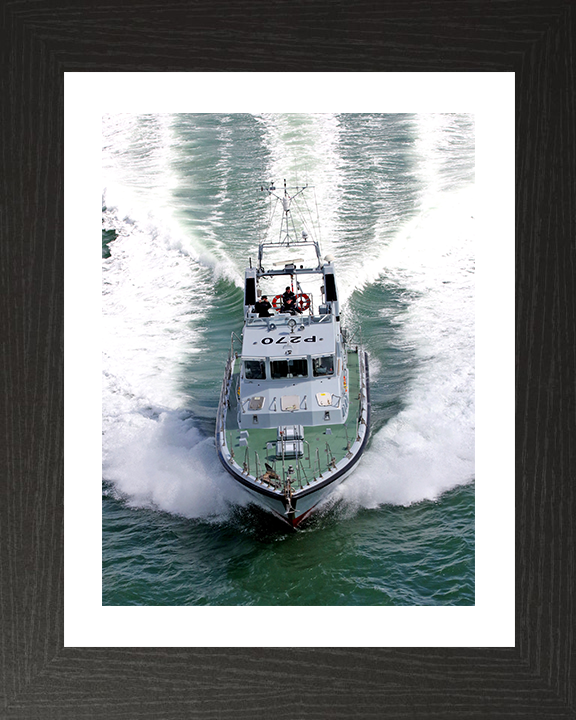 HMS Biter (P270) Photo Print - Bow View 2017 - Royal Navy Archer Class P2000 Patrol Vessel Posters, Prints, & Visual Artwork Hampshire Prints 10 x 8 Black Frame Yes