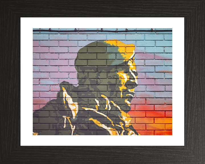 Royal Marines Commando Falklands Yomper Mural Closeup Photo Print - Lympstone Hampshire Prints 10 x 8 Black Frame Yes