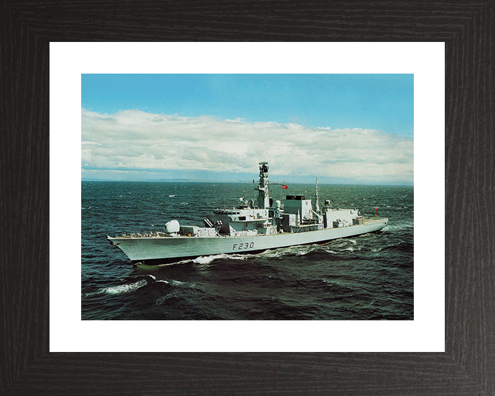 HMS Norfolk (F230) - During Trials 1989 - Royal Navy Type 23 Frigate Photo Print Wall Art Naval Decor UK Posters, Prints, & Visual Artwork Hampshire Prints 10 x 8 Black Frame Yes