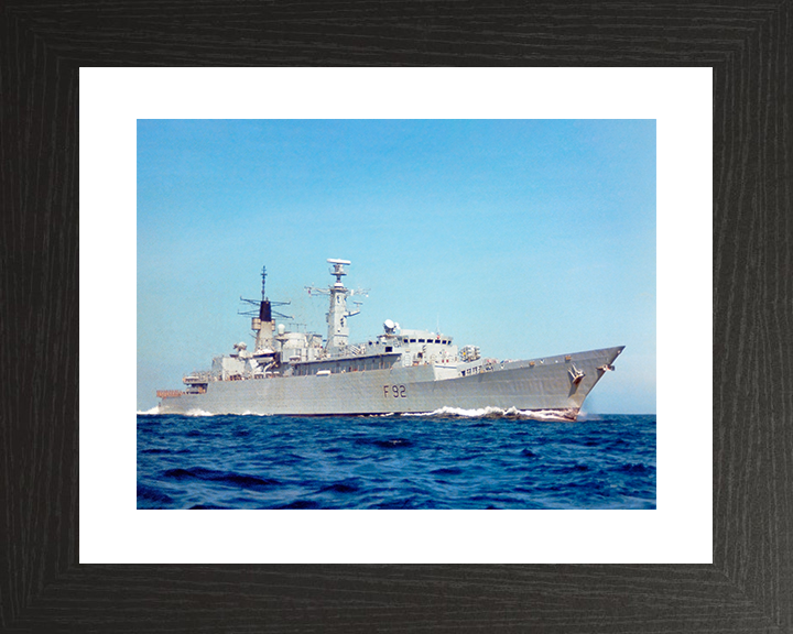 HMS Boxer (F92) Royal Navy Type 22 Frigate Low Starboard View Photo Print Wall Art Decor Posters, Prints, & Visual Artwork Hampshire Prints 10 x 8 Black Frame Yes