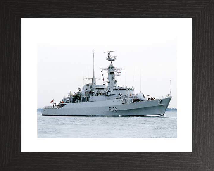 HMS Ambuscade (F172) Royal Navy Type 21 Frigate Entering Harbour Photo Print Wall Art Decor Posters, Prints, & Visual Artwork Hampshire Prints 10 x 8 Black Frame Yes