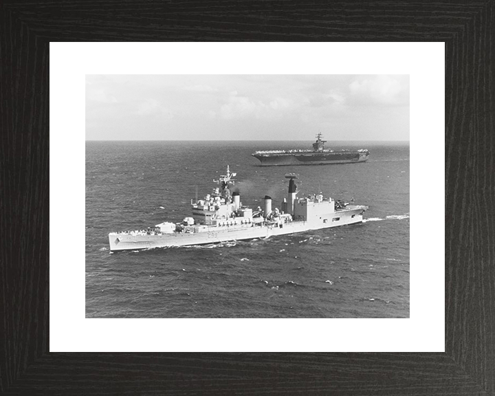 HMS Blake (C99) Royal Navy Tiger Class Light Cruiser At Sea 1975 Photo Print Wall Art Decor Posters, Prints, & Visual Artwork Hampshire Prints 10 x 8 Black Frame Yes