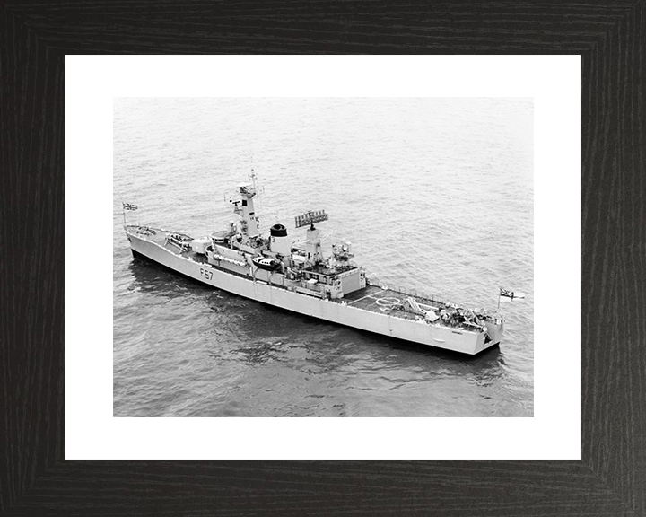 HMS Andromeda (F57) Royal Navy Leander Class Frigate From the Air Photo Print Wall Art Decor Posters, Prints, & Visual Artwork Hampshire Prints 10 x 8 Black Frame Yes