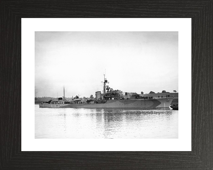 HMS Hardy (R08) Photo Print - On Trials 1943 - Royal Navy V Class Destroyer Posters, Prints, & Visual Artwork Hampshire Prints 10 x 8 Black Frame Yes