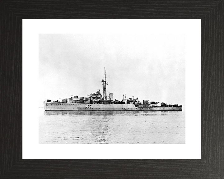 HMS Black Swan U57 (L57) Royal Navy Black Swan Class Sloop Port Beam Photo Print Wall Art Decor Posters, Prints, & Visual Artwork Hampshire Prints 10 x 8 Black Frame Yes