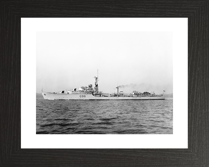 HMS Crossbow (G96) Royal Navy Weapon Class Destroyer Low Port Beam View Photo Print Wall Art Decor Posters, Prints, & Visual Artwork Hampshire Prints 10 x 8 Black Frame Yes