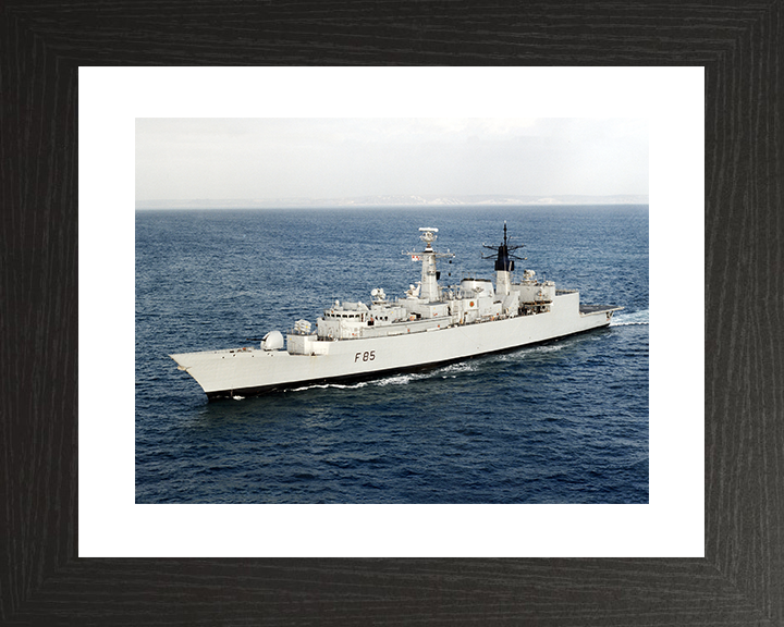 HMS Cumberland (F85) Royal Navy Type 22 Frigate High Port Side View Photo Print Wall Art Decor Posters, Prints, & Visual Artwork Hampshire Prints 10 x 8 Black Frame Yes