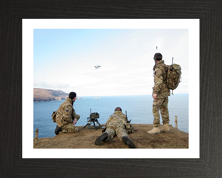 RAF Regiment Forward Air Controllers Photo Print - Royal Air Force Hampshire Prints 10 x 8 Black Frame Yes