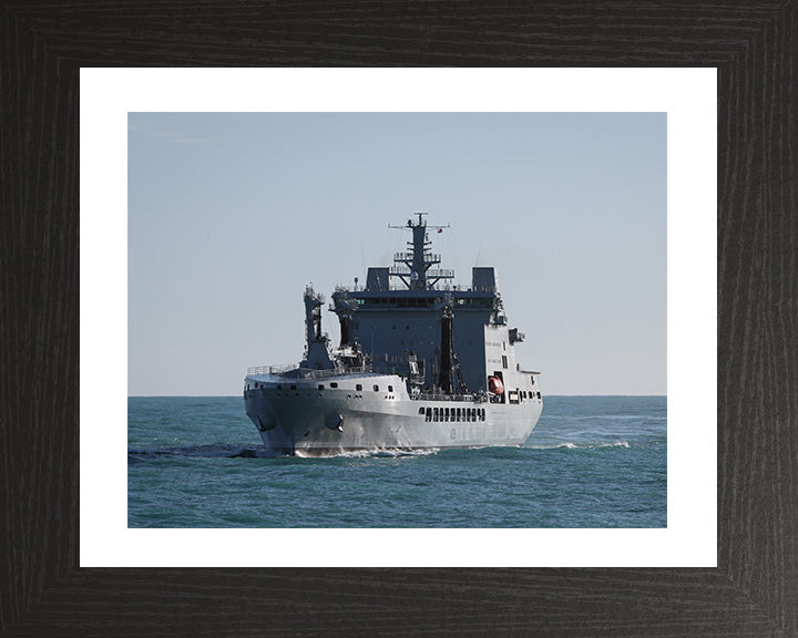 RFA Tideforce (A139) Photo Print - Port Bow View - Royal Fleet Auxiliary Tide Class Tanker Hampshire Prints 10 x 8 Black Frame Yes