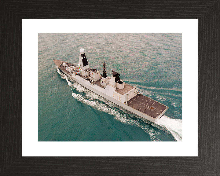 HMS Duncan (D37) Royal Navy Type 45 Destroyer High Port Quarter View Photo Print Wall Art Decor Posters, Prints, & Visual Artwork Hampshire Prints 10 x 8 Black Frame Yes