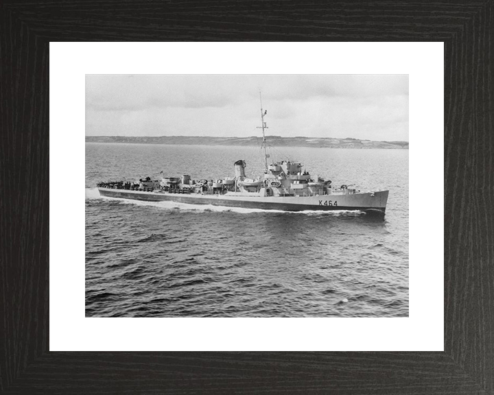 HMS Balfour (K464) Royal Navy Captain Class Frigate Starboard Side View Photo Print Wall Art Decor Posters, Prints, & Visual Artwork Hampshire Prints 10 x 8 Black Frame Yes