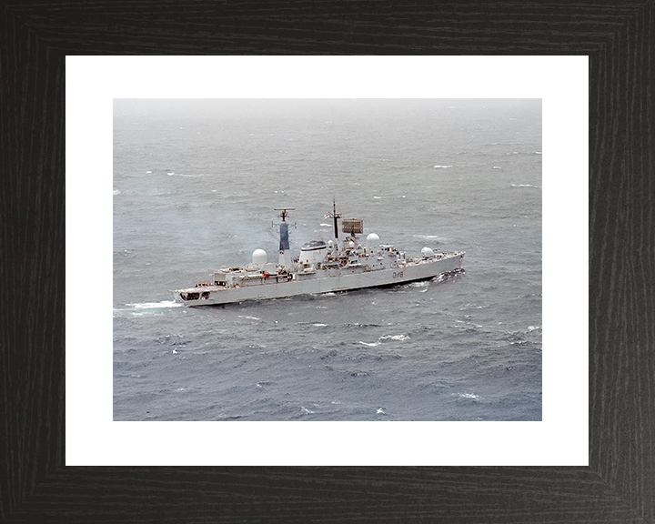 HMS Coventry (D118) Royal Navy Type 42 Destroyer In Open Sea Photo Print Wall Art Decor Posters, Prints, & Visual Artwork Hampshire Prints 10 x 8 Black Frame Yes