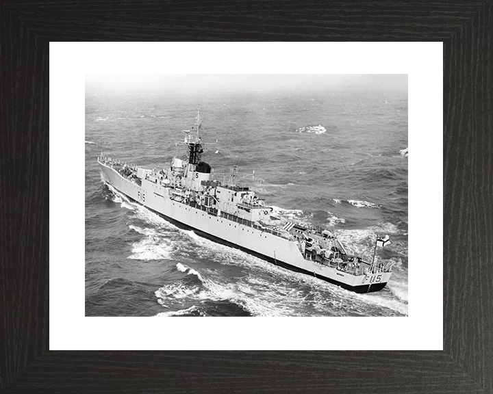HMS Berwick (F115) Royal Navy Rothesay Class Frigate At Sea Photo Print Wall Art Decor Posters, Prints, & Visual Artwork Hampshire Prints 10 x 8 Black Frame Yes
