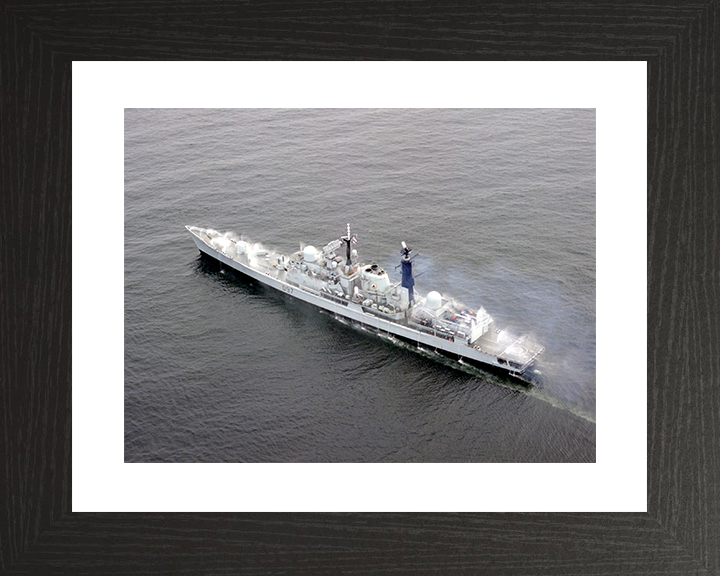 HMS Edinburgh (D97) Royal Navy Type 42 Destroyer Pre Wetting Photo Print Wall Art Decor Posters, Prints, & Visual Artwork Hampshire Prints 10 x 8 Black Frame Yes
