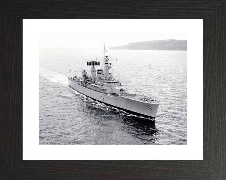 HMS Charybdis (F75) Royal Navy Leander Class Frigate High Starboard Bow View Photo Print Wall Art Decor Posters, Prints, & Visual Artwork Hampshire Prints 10 x 8 Black Frame Yes