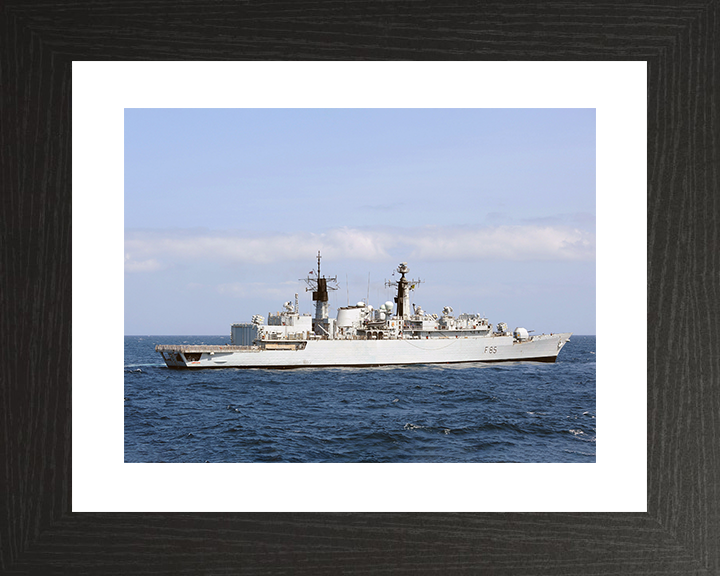 HMS Cumberland (F85) Royal Navy Type 22 Frigate Low Starboard Beam View Photo Print Wall Art Decor Posters, Prints, & Visual Artwork Hampshire Prints 10 x 8 Black Frame Yes