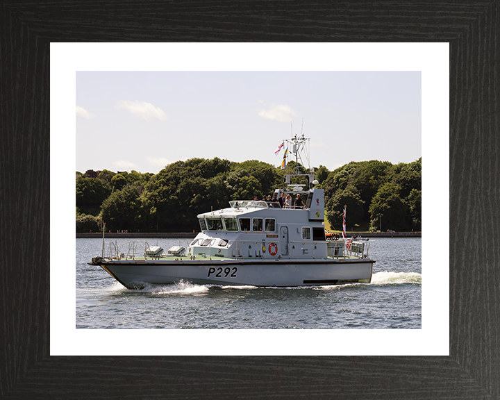 HMS Charger (P292) Photo Print - Entering Kiel Harbour 2022 - Royal Navy Archer Class Patrol Vessel Posters, Prints, & Visual Artwork Hampshire Prints 10 x 8 Black Frame Yes