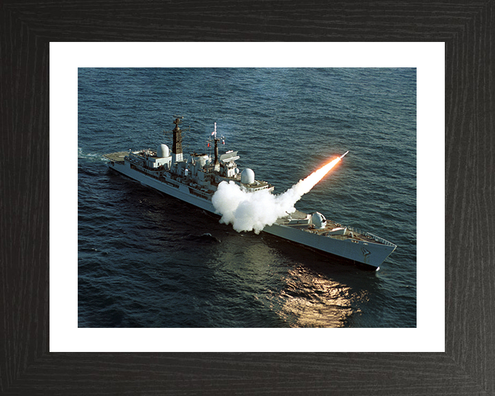 HMS Edinburgh (D97) Photo Print - Fires Sea Dart 2001 - Royal Navy Type 42 Destroyer