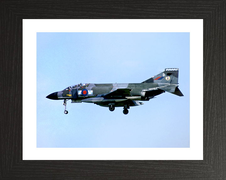 RAF Phantom FGR2 Landing 1982 Photo Print - Royal Air Force Aircraft Posters, Prints, & Visual Artwork Hampshire Prints 10 x 8 Black Frame Yes