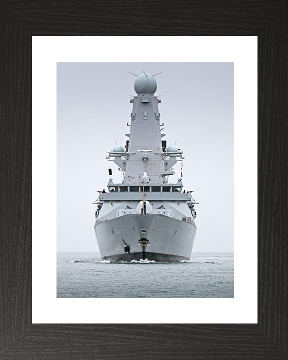 HMS Duncan (D37) Royal Navy Type 45 Destroyer Bow View Photo Print Wall Art Decor Posters, Prints, & Visual Artwork Hampshire Prints 10 x 8 Black Frame Yes