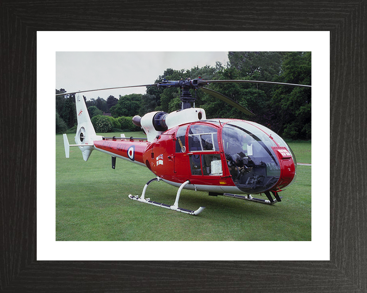 Gazelle Helicopter on the Ground Photo Print - Royal Navy Aircraft Posters, Prints, & Visual Artwork Hampshire Prints 10 x 8 Black Frame Yes