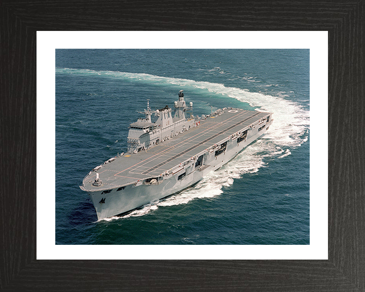 HMS Ocean (L12) Photo Print - Off Portland 1998 - Royal Navy Landing Platform Helicopter