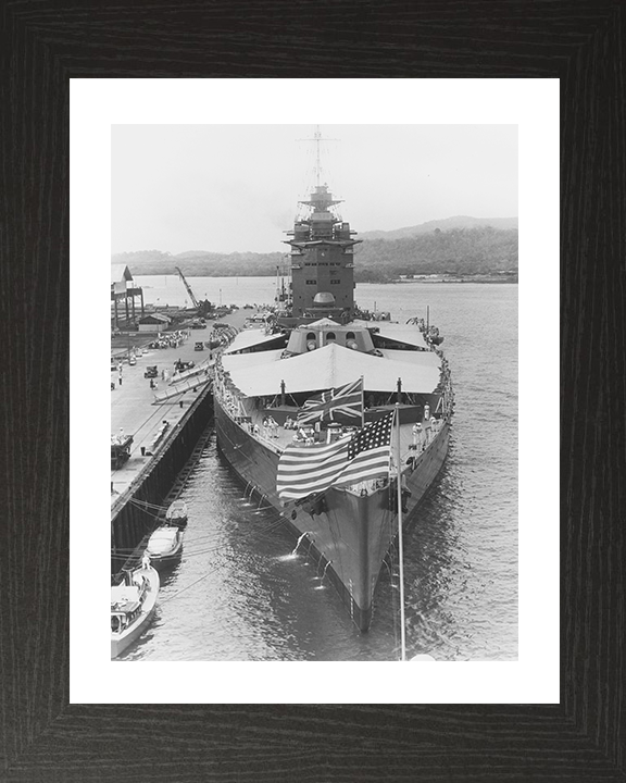 HMS Nelson (28) Photo Print - Balboa 1930 - Royal Navy Nelson Class Battleship Hampshire Prints 10 x 8 Black Frame Yes