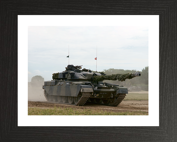 Chieftain Mark 11 Tank Photo Print - British Army Vehicle Posters, Prints, & Visual Artwork Hampshire Prints 10 x 8 Black Frame Yes