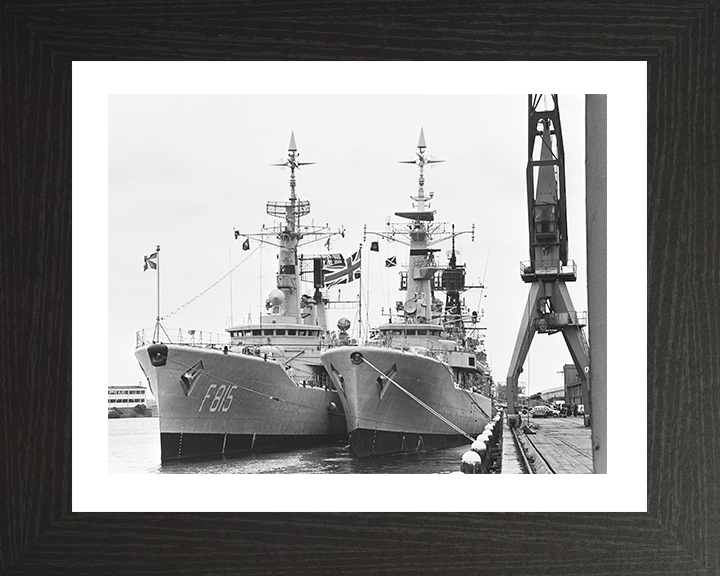 HMS Ariadne (F72) Photo Print - Amsterdam 1979 - Royal Navy Leander Class Frigate Hampshire Prints 10 x 8 Black Frame Yes
